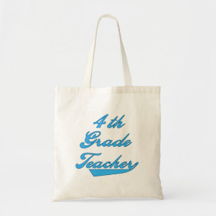 4th Grade Teacher Blue Tshirts and Gifts Tote Bag