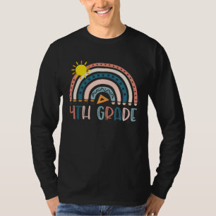 4th Grade Teacher  Boho Rainbow Teacher s Day T-Shirt