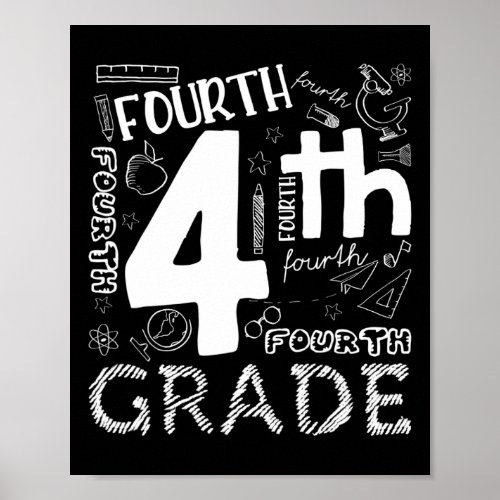 4th Grade Teacher Boys And Team Fourth Grade Girls Poster