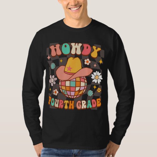 4th Grade Teacher Rodeo Country Western Howdy Four T_Shirt