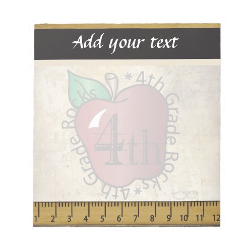 4th Grade Teachers Vintage Style Notepad