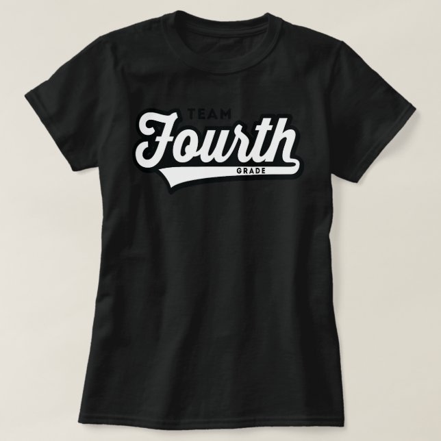 4th Grade TEAM School Teacher Fourth Baseball-Styl T-Shirt (Design Front)