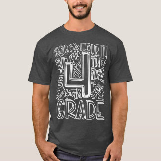 4th Grade Typography Team Fourth Grade Back To Sch T-Shirt