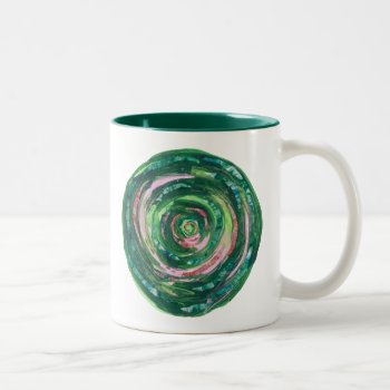 4th-heart Chakra Green-pink Artwork #2 Two-tone Coffee Mug by thepowerofyou at Zazzle