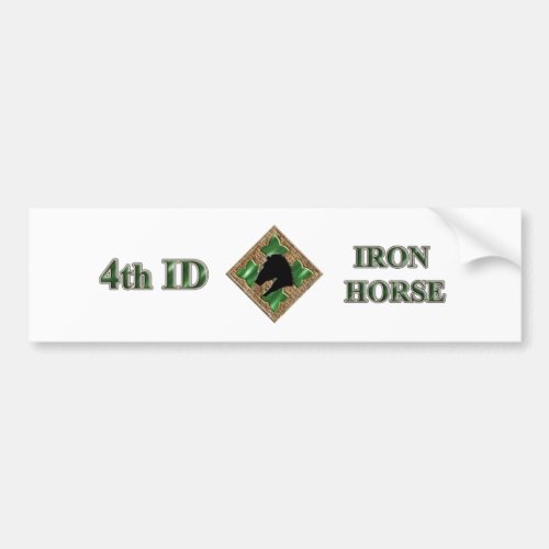 4th ID Iron Horse Bumper Sticker