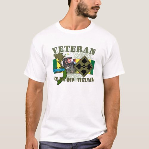 4th Inf Div _ Vietnam wCIB T_Shirt