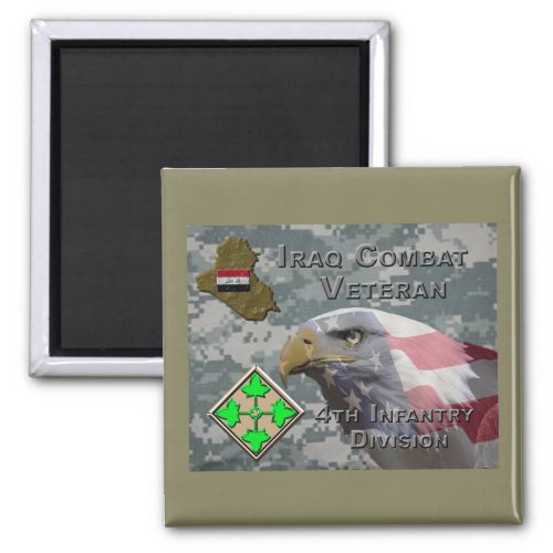 4th Infantry Div Iraq Combat Veteran Magnet