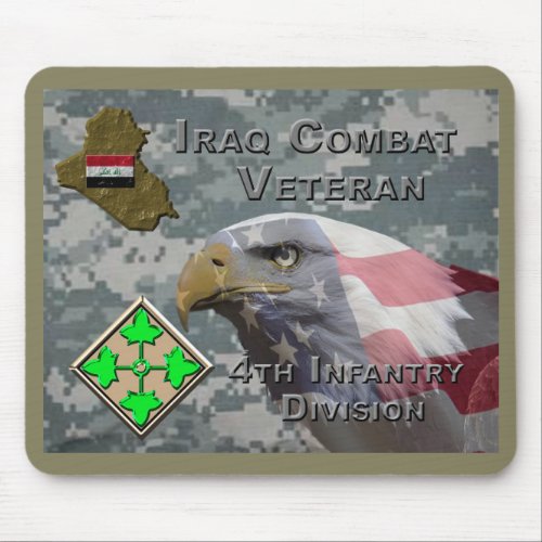 4th Infantry Div Iraq Combat Veteran Mouse Pad