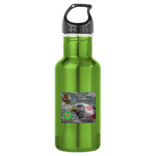 4th Infantry Div Iraq Combat Veteran Stainless Steel Water Bottle