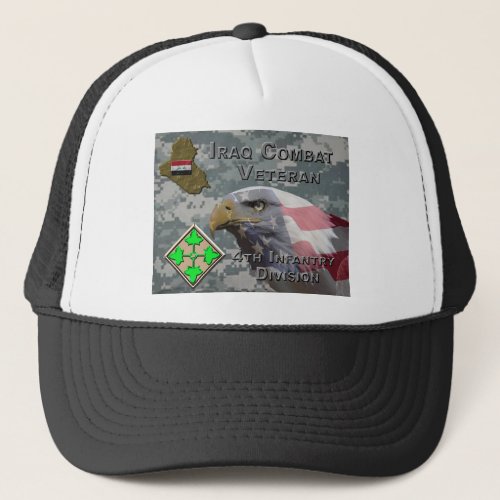 4th Infantry Div Iraq Combat Veteran Trucker Hat
