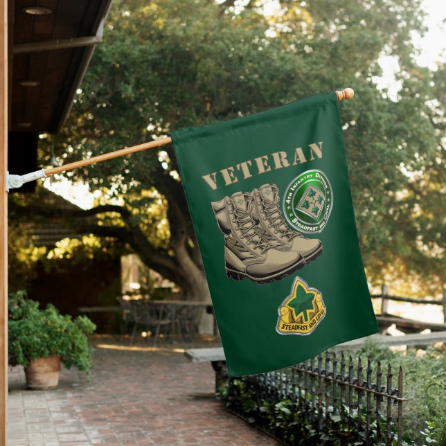 4th Infantry Division 4th ID House Flag (In SItu)