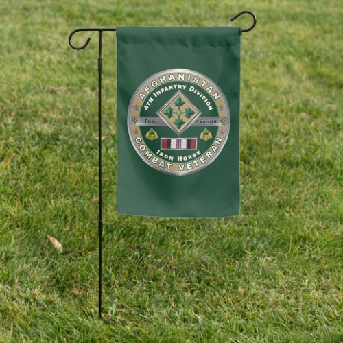 4th Infantry Division Afghanistan Veteran  Garden Flag