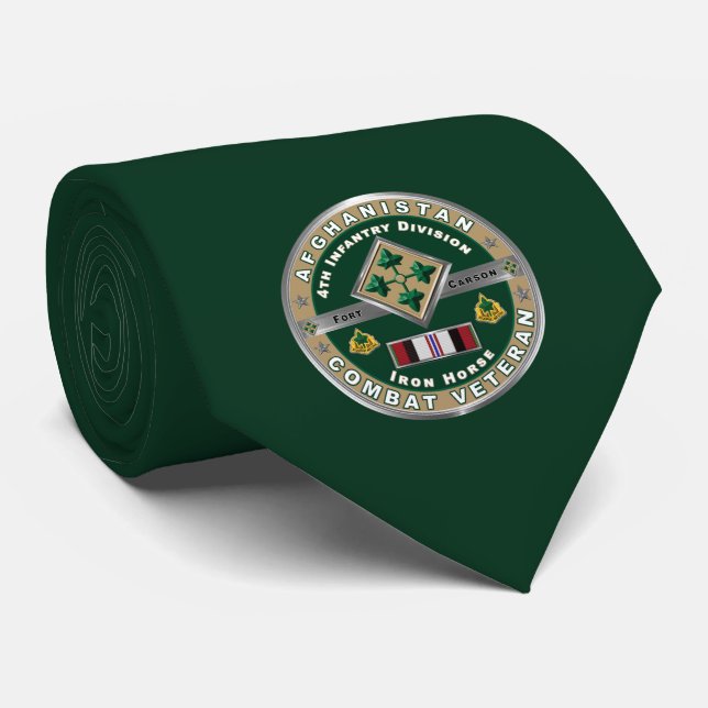 4th Infantry Division Afghanistan Veteran Neck Tie (Rolled)