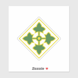 4th Infantry Division Badge Sticker