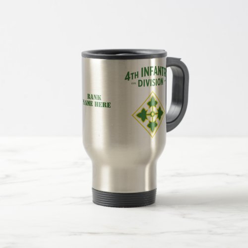 4th Infantry Division Badge Travel Mug