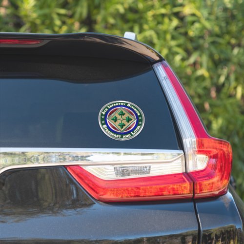 4th Infantry Division Car Vinyl Sticker