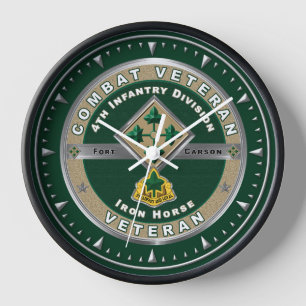 4th Infantry Division Combat Veteran Clock