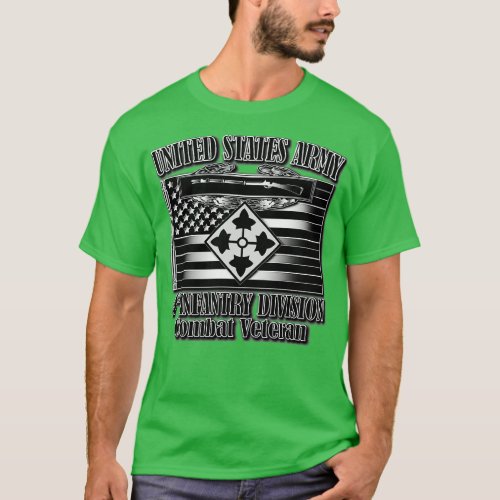4th Infantry Division Combat Veteran T_Shirt