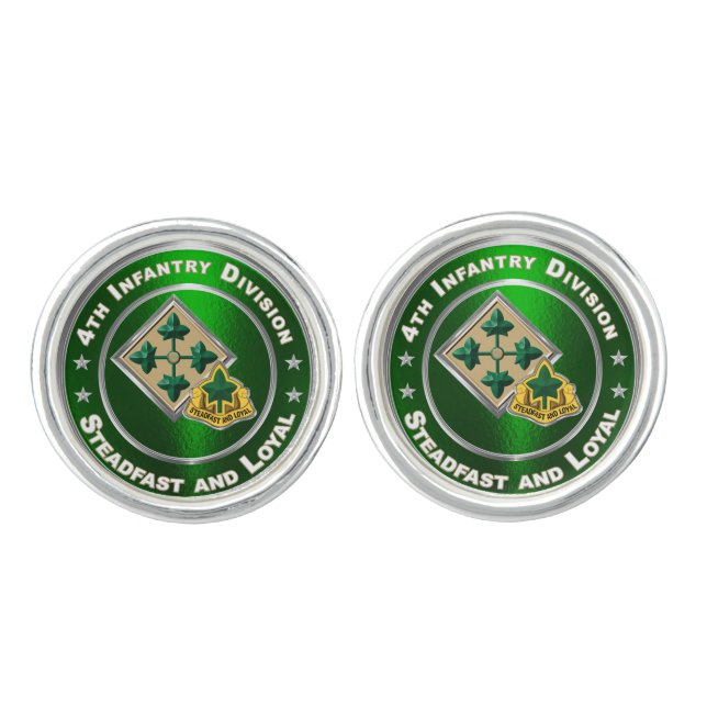4th Infantry Division   Cufflinks (Front)