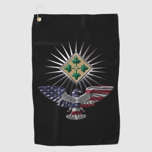 4th Infantry Division Customized Eagle Golf Towel