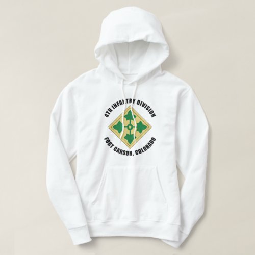 4th Infantry Division Fort Carson Colorado Emblem  Hoodie