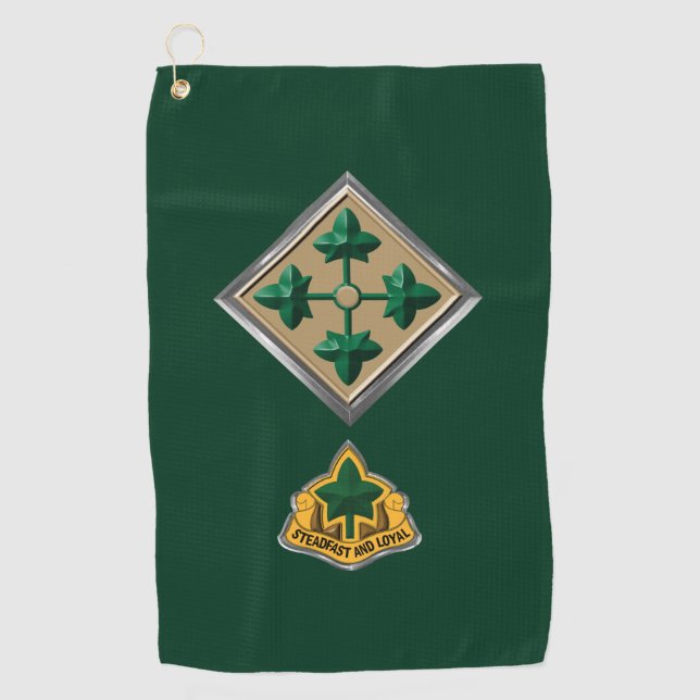4th Infantry Division  Golf Towel (Front)