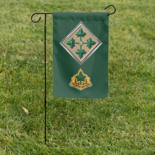 4th Infantry Division "IRON HORSE" Garden Flag (In SItu)