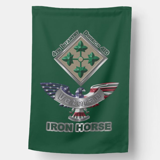 4th Infantry Division Iron Horse House Flag (Front)