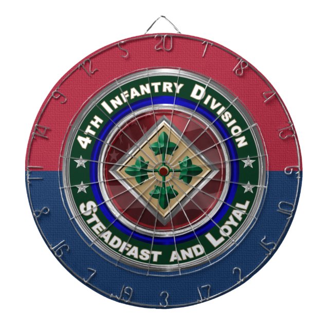 4th Infantry Division Keepsake Dart Board (Front)