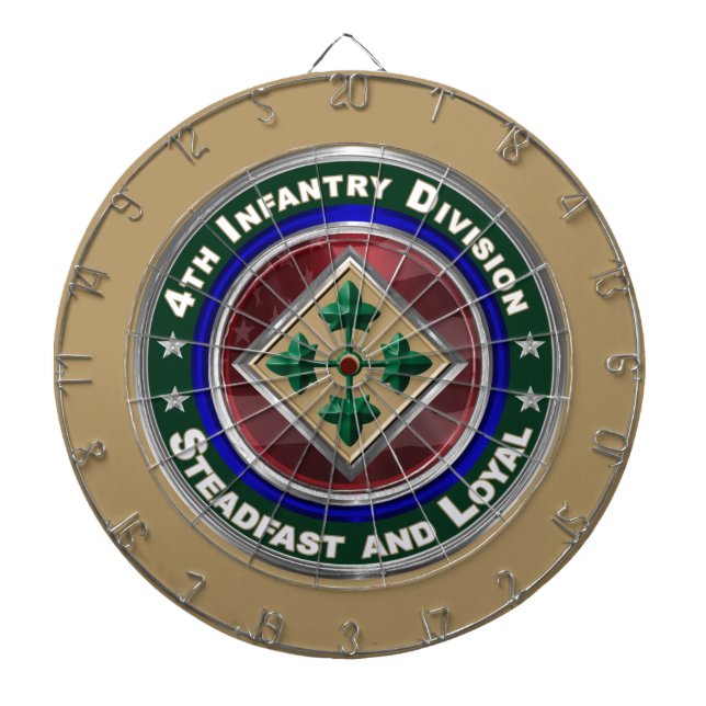 4th Infantry Division Keepsake  Dart Board (Front)