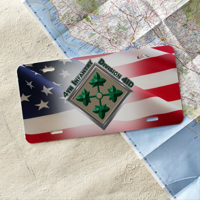 4th Infantry Division   License Plate (In Situ)