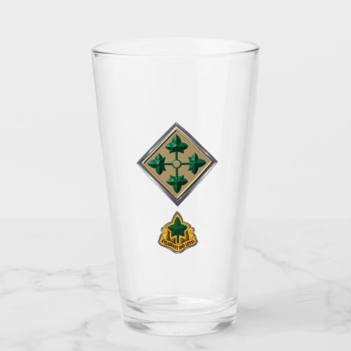 4th Infantry Division Patch Unit Insignia Glass