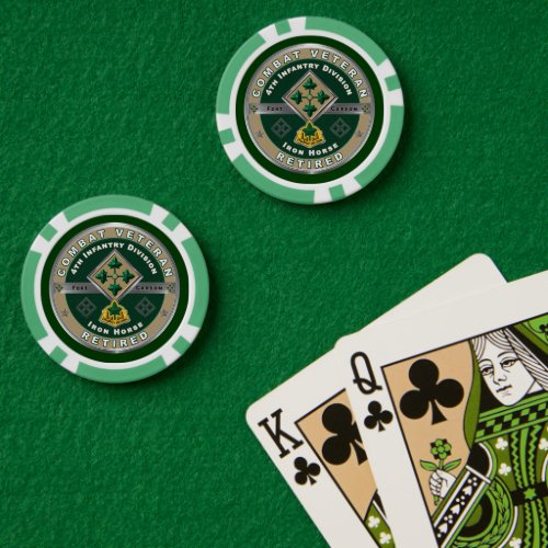 4th Infantry Division Retired Poker Chips