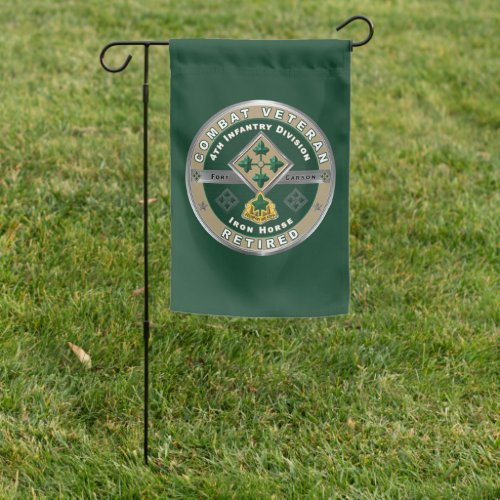 4th Infantry Division Retired Veteran Garden Flag