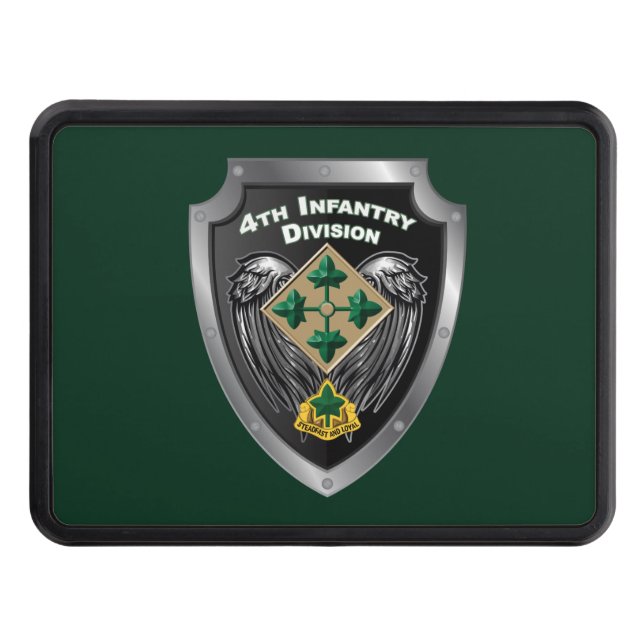 4th Infantry Division Shield  Hitch Cover (Front)