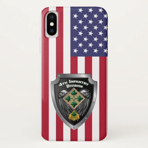 4th Infantry Division Steadfast and Loyal iPhone X Case