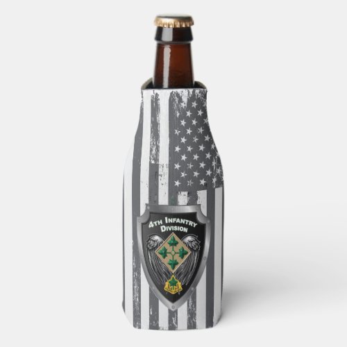 4th Infantry Division Steadfast and Loyal Gift Bottle Cooler