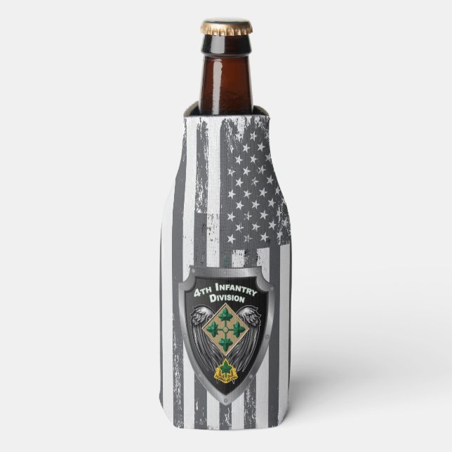 4th Infantry Division “Steadfast and Loyal” Gift Bottle Cooler (Bottle Front)