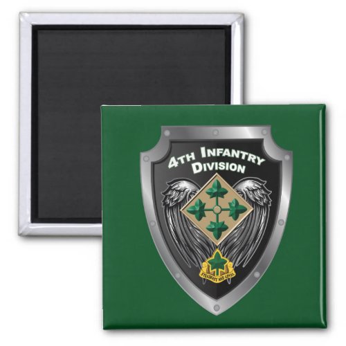 4th Infantry Division Steadfast and Loyal Gift Magnet