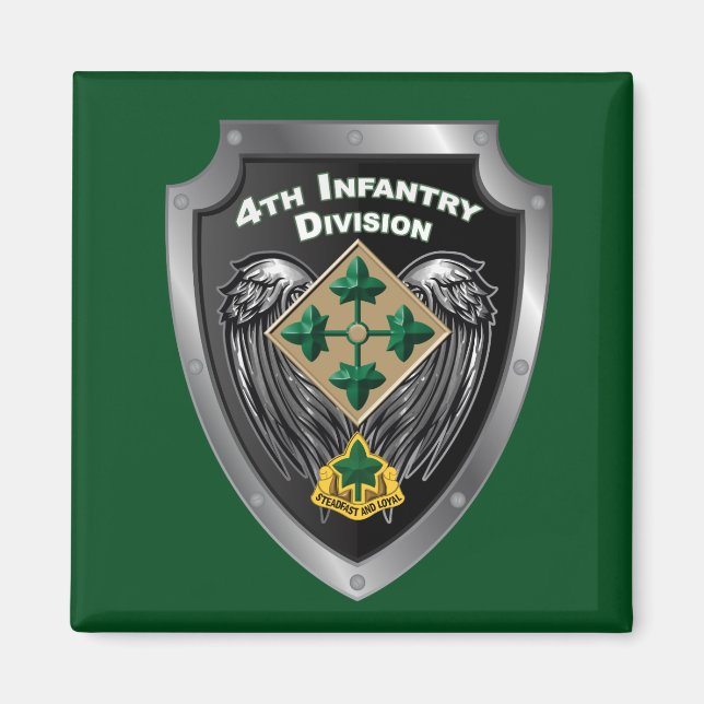 4th Infantry Division “Steadfast and Loyal” Gift Magnet (Front)