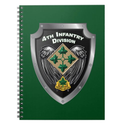 4th Infantry Division Steadfast and Loyal Gift Notebook