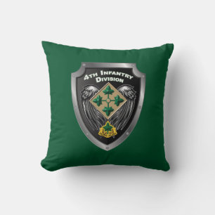 4th Infantry Division Throw Pillow