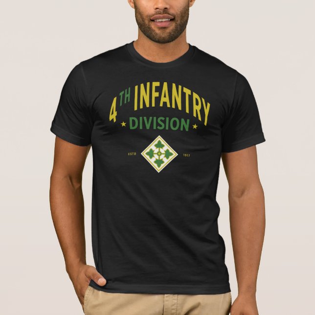 4th Infantry Division - United States Military T-Shirt (Front)