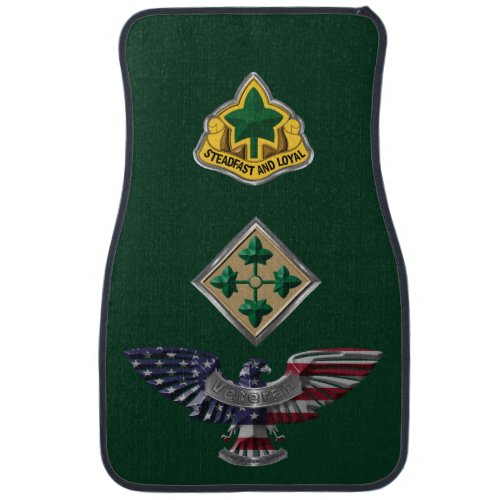 4th Infantry Division Veteran Car Floor Mat