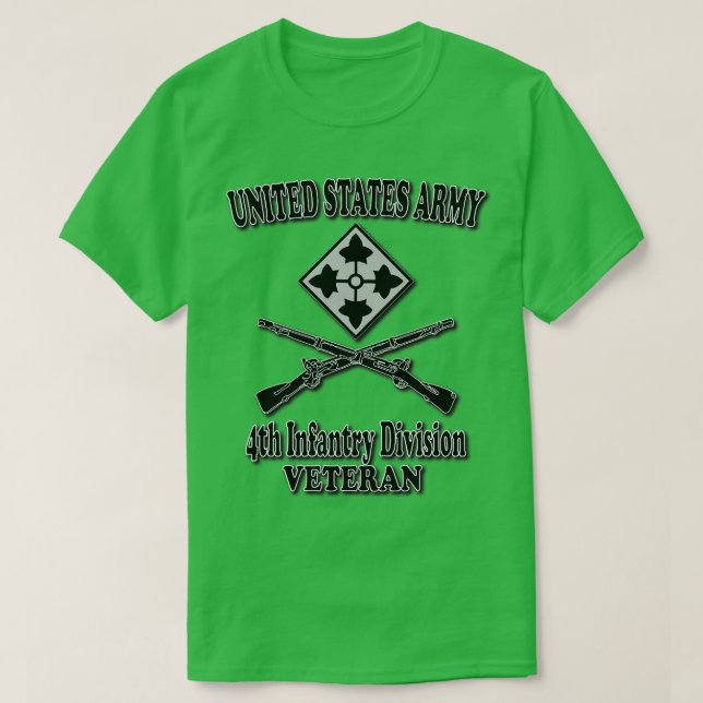 4th Infantry Division Veteran T-Shirt (Design Front)