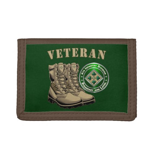4th Infantry Division Veteran Trifold Wallet