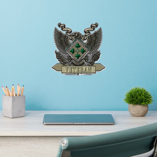 4th Infantry Division Veteran Wall Decal (Home Office 2)