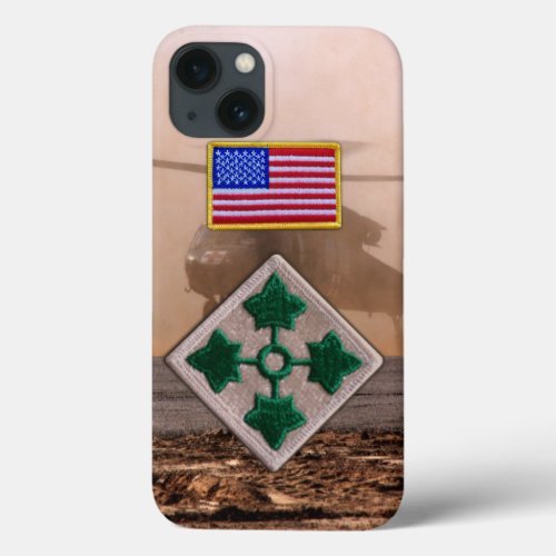 4th infantry division veterans vets patch iPhone 13 case
