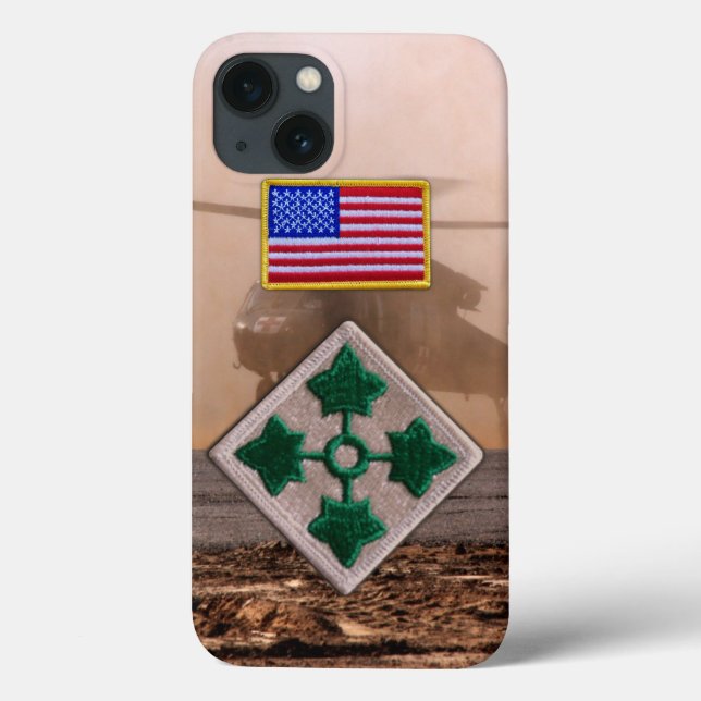 4th infantry division veterans vets patch Case-Mate iPhone case (Back)
