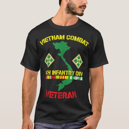 4th Infantry Division _ Vietnam Combat Veteran  T_Shirt